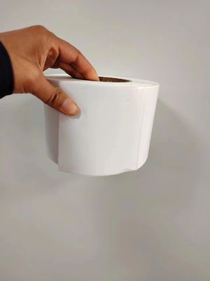 Kertas termal Kemasan Label stiker persegi panjang Matte Waterproof Kertas Vinyl